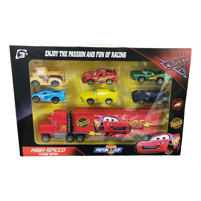 Set De Cars Gandola Rayo Mcqueen Matte Carritos Juguete Niño