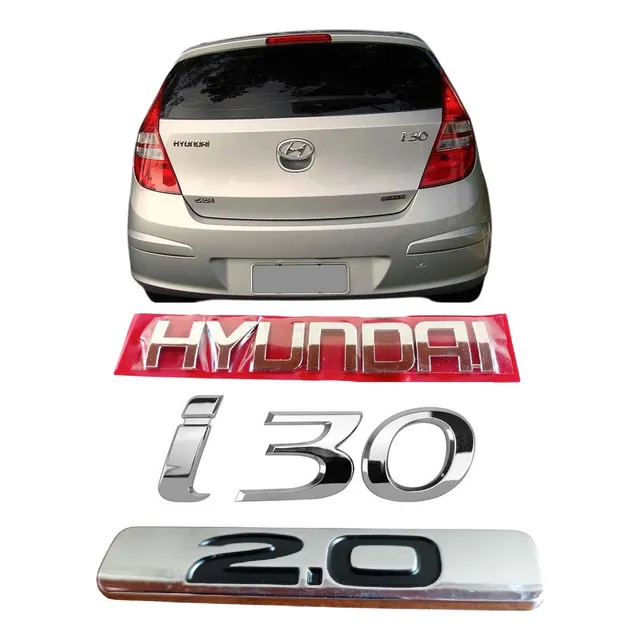 Kit Emblema Letreiro Hyundai I30 2.0 Cromado 2009 A 2012