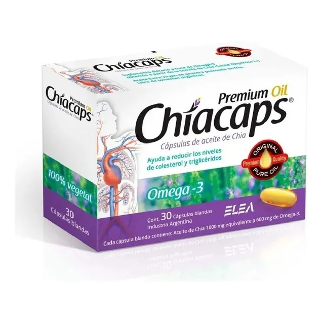 Chiacaps Premium Oil Capsulas Aceite De Chia Omega 3 X 60 