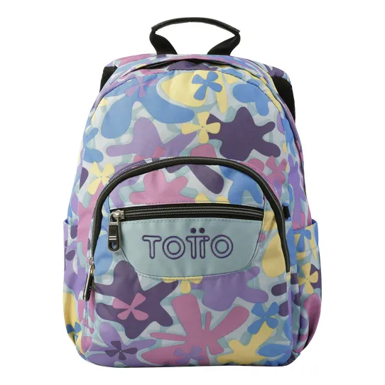 Mochila Totto Tempera Kids Para Niños - Flores Hawainas
