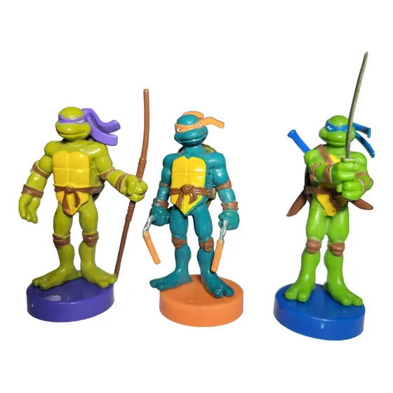 Boneco Tartarugas Ninja - Incrível Conjunto Com 3 Figuras