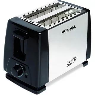 Torradeira Mondial Nt-01 Preta E Prata Torradeira Mondial Nt-01 Preta E Prata