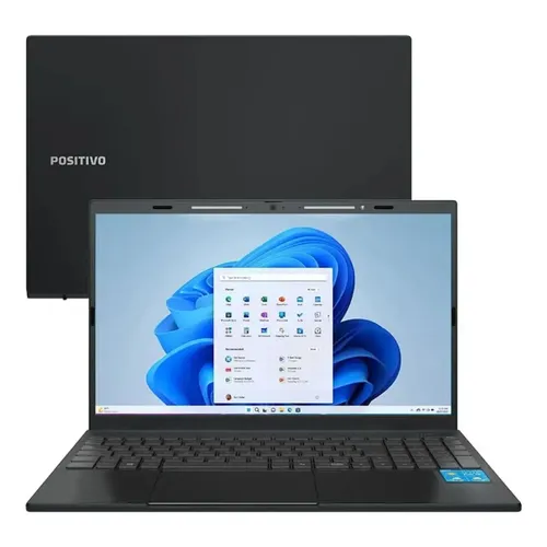 Notebook Positivo Vision R15m Ryzen 7 Linux 32gb 512gb Preto