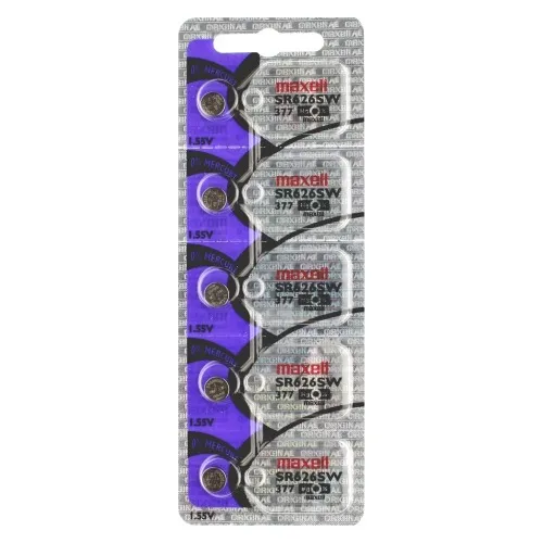 Pilas Maxell 377 Sr626sw Blister X5 Unidades
