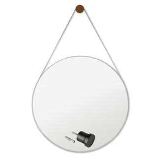 Espelho Redondo Decorativo Adnet Escandinavo 60cm + Suporte Espelho Redondo Decorativo Adnet Escandinavo 60cm + Suporte