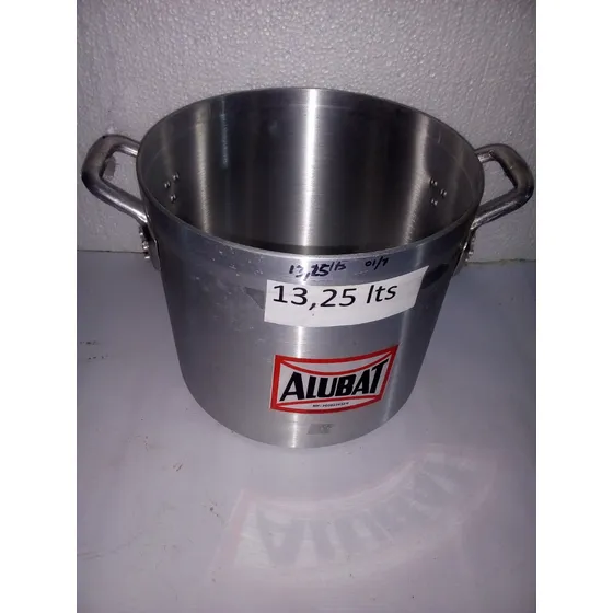 Olla Alta Alubat 13,25 Lts. De Aluminio De Alta Resistencia.