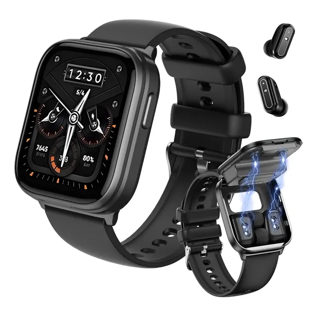 Vovoaewach Reloj Inteligente Con Discos, 2 En 1 123xb