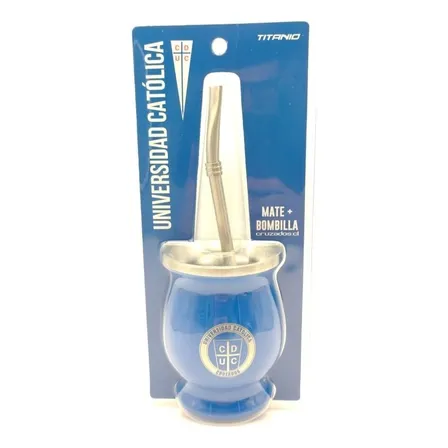 Matero Mate Set Con Bombilla 200ml Universidad Católica