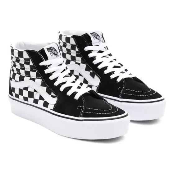 Tenis Vans Bota Cuadros Plataforma
