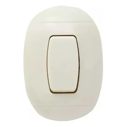 Interruptor Apagador Beige Crema Sencillo Sobreponer