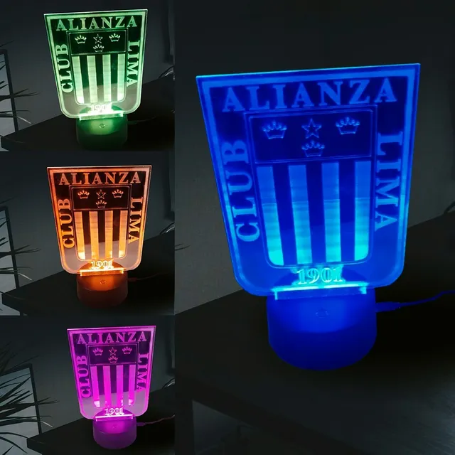 Lampara Alianza Lima Con Led Colores Rgb Arriba Alianza!
