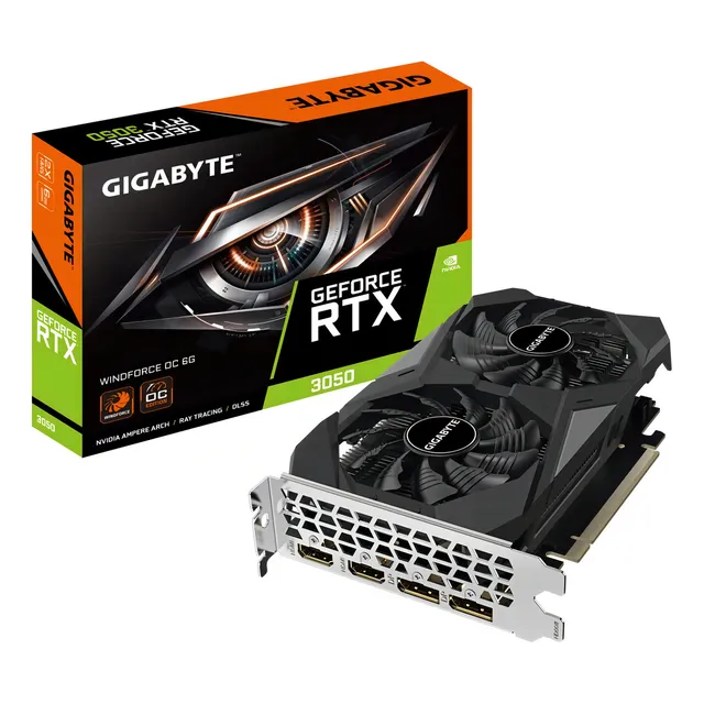 Placa De Video Gigabyte Rtx 3050 Windforce Oc 6gb Nvidia 3c