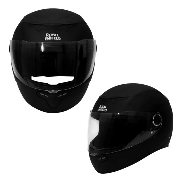 Capacete Royal Enfield Tpex Preto Fosco Viseira Transparente