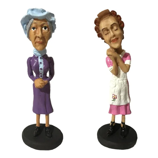 Kit Bonecos Dona Clotilde Bruxa 71  Dona Florinda Em Resina 