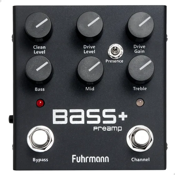 Pedal De Efeitos Análogo Bass+ Preamp Fuhrmann Cor Preto
