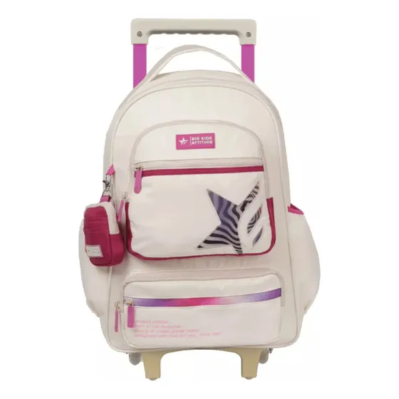 Mochila Escolar carro 18″ Big Kids Multipocket color blanco Footy