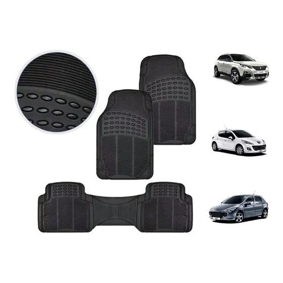 Juego Cubre Alfombra De Auto Goma P/ Peugeot 3008 207 307