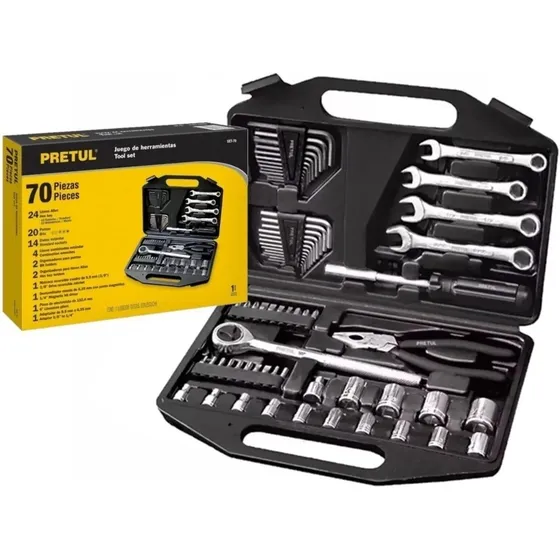 Juego Set Herramientas Llaves Combinadas 66 Piezas Pretul