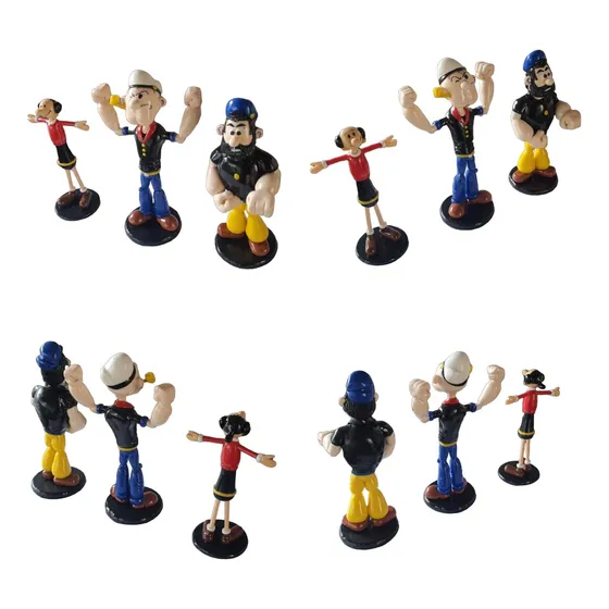 Bonecos Popeye Olivia Palito E Brutus 19cm 18cm 14cm .