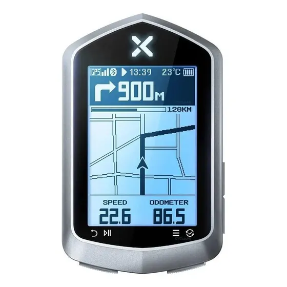 Ciclocomputador Xoss Nav2 Plus Mapa Gpx Navegação Strava Ant Cor Preto
