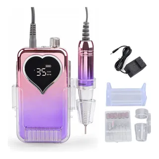 Taladro De Uñas Portátil Eléctrico 0-35000 Rpm Recargable Co Taladro De Uñas Portátil Eléctrico 0-35000 Rpm Recargable Co