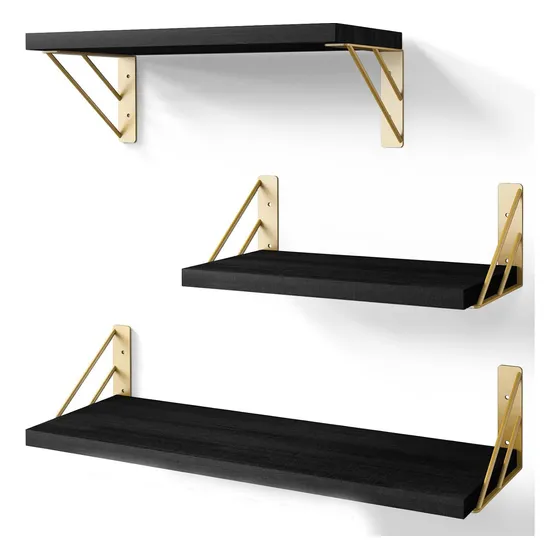 Repisas Flotantes De Madera Multipropósito Kit 3 Pisos