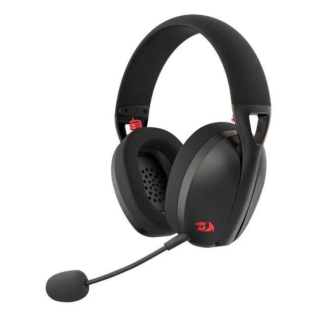 Auriculares gamer inalámbricos Redragon H848 Ire Pro Negro/Rojo H848MLB negro