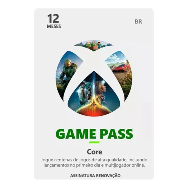 Tarjeta Xbox Game Pass Core de Microsoft de 12 meses