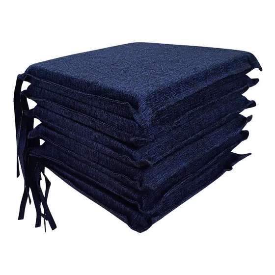 Almohadones Para Silla Chenille Antimancha C/ Cierre Pack X6