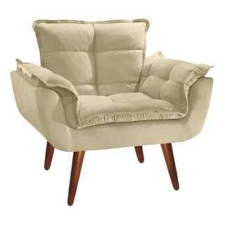 Poltrona Decorativa Opala Para Sala ConfortĂĄvel Cor Bege Poltrona Decorativa Opala Para Sala ConfortĂĄvel Cor Bege