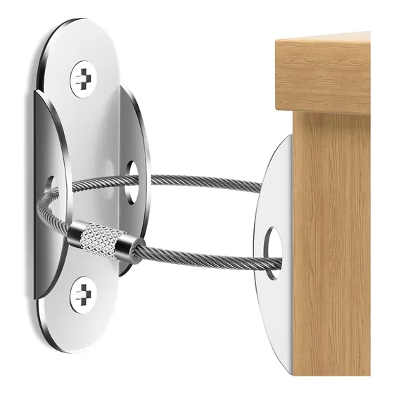 Anclajes Antipunta Para Muebles Para Bebés Color Plateado