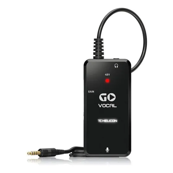Interface De Áudio Tc Helicon Go Vocal Para Celular E Pc Cor Preto 9V