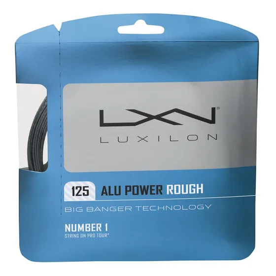 Corda Luxilon Power Rough de aluminio, 1,25 mm, 17 L, set de plata individual