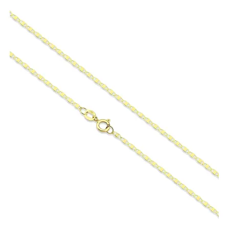 Corrente Ouro 18k Feminina Piastrine 40cm 1.2mm Cor Amarelo