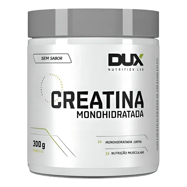Pote Creatina Monohidratada 100% Pura 300g Dux Nutrition Sem Sabor Em Po