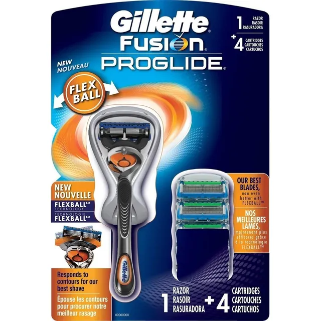 Gillette Fusion Proglide Flexball Rastrillo + 4 Cartuchos