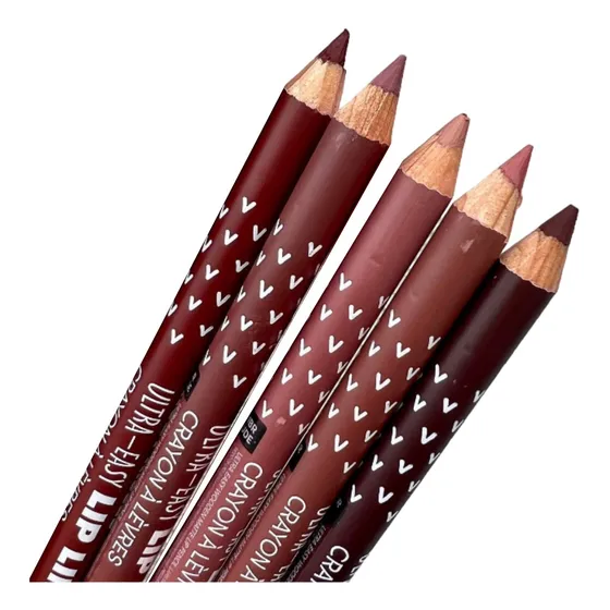 5 Lapis Contorno Labial Matte De Madeira Easy Ruby Kisses