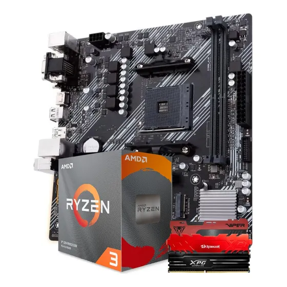 Kit Total Info Ryzen 5 5300g + A520m + 8gb Ddr4