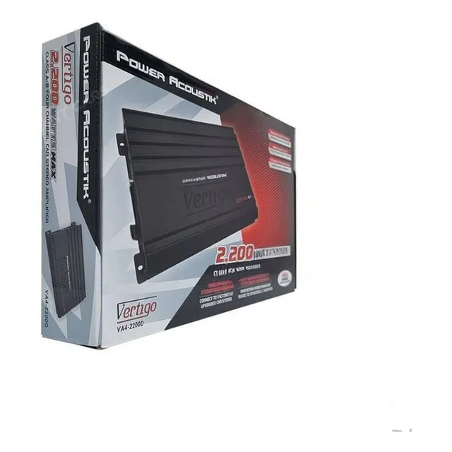 Amplificador 4 Canales Power Acoustik 2200wtts Clase A-b