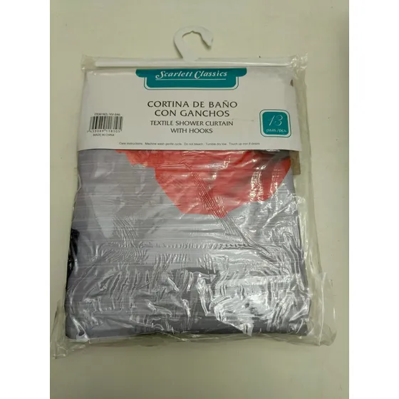 Cortina Para Baño Con Ganchos 