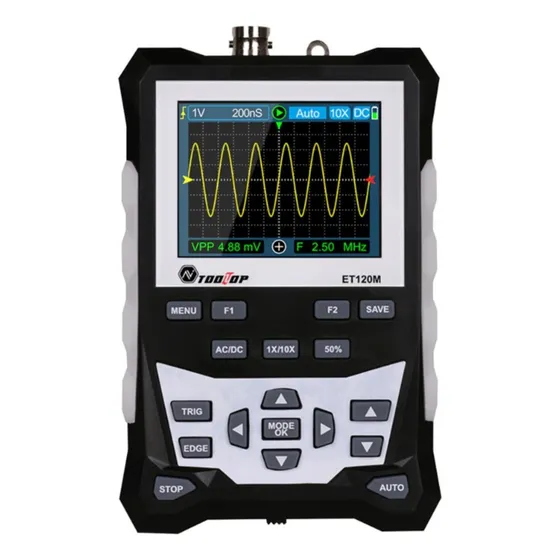 Osciloscopio digital negro portátil Tooltop - ET120m 120 Mhz
