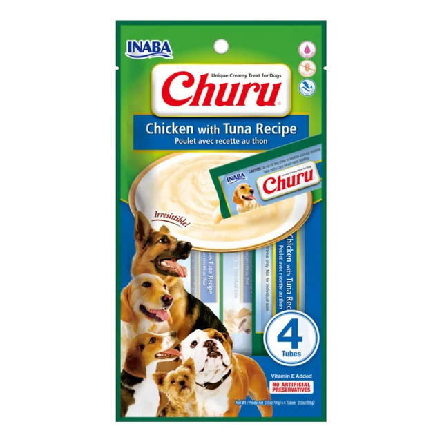 Churu Para Perros X 4 Tubos 14grs C/u + Sabores