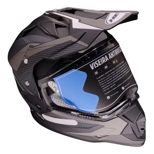 Capacete para moto off-road Helt Cross Cross Vision laranja