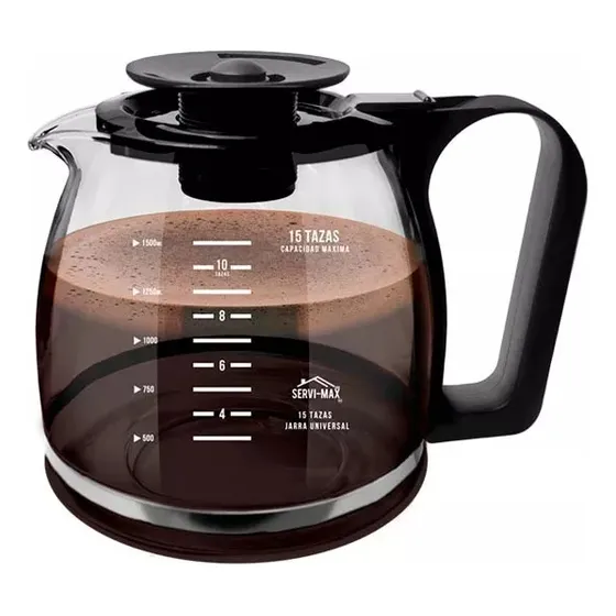 Jarra Compatible Adaptable Cafetera 10 A 15 Tazas 15 A 18 Cm Color Cristal