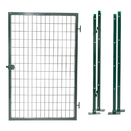 Kit Portão 120 X 70 Cm Verde Com Dois Postes E Parafusos Verde