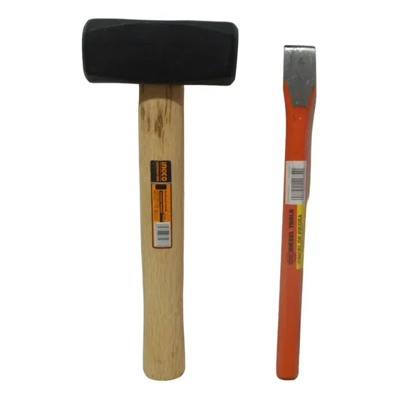 Combo Mandarria 1 Kg Y Cincel Plano 10x5/8 
