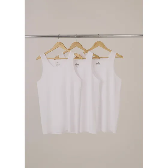Kit Com 3 Regatas Masculinas Básicas Slim Hering