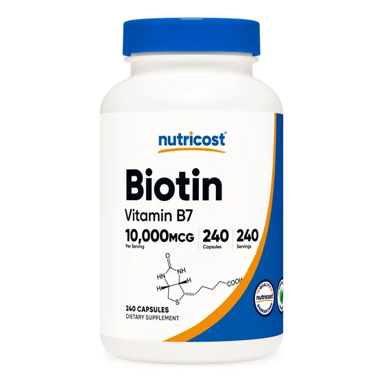 Suplemento Nutricost De Biotina (vitamina B7), 10,000 Mcg, 2