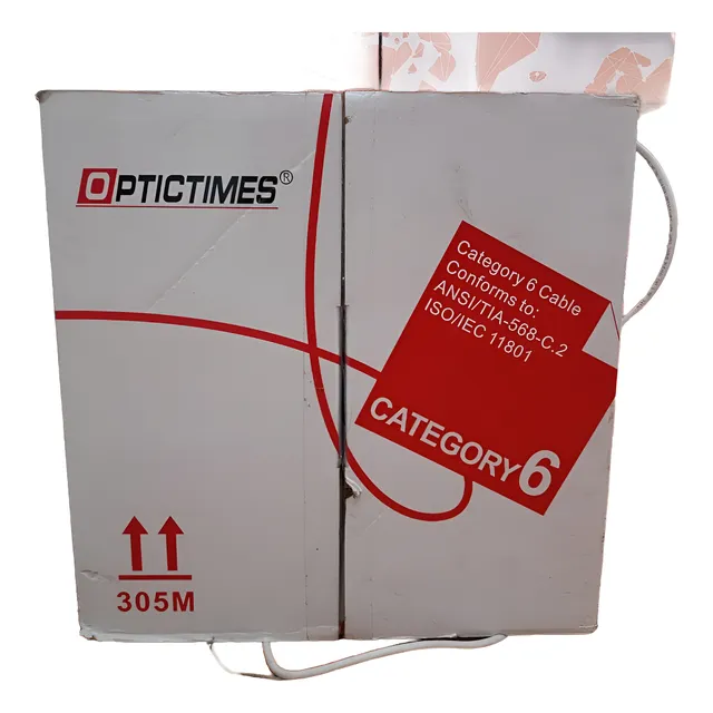 Optictimes Cat6 Utp Blanco 305m Cable De Red Bobina