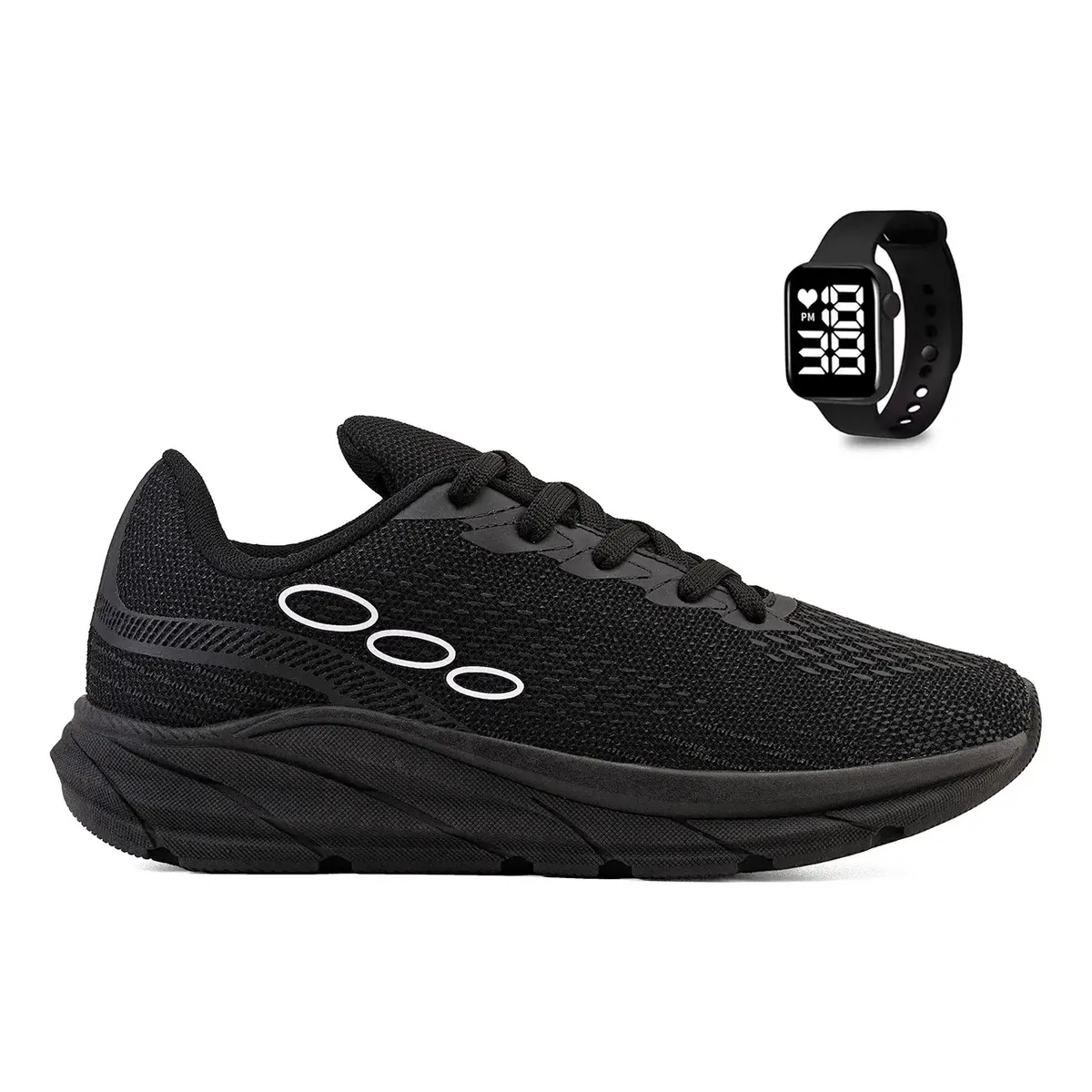 Kit tenis esportivo masculino feminino academia  relogio